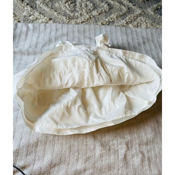 Carters off white formal dress baby girl 6 months christening satin sheen - Picture 6 of 9